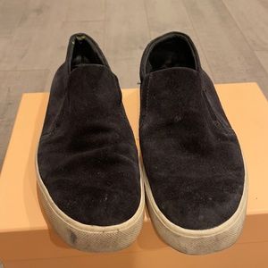 Black Vince Slip On Sneakers